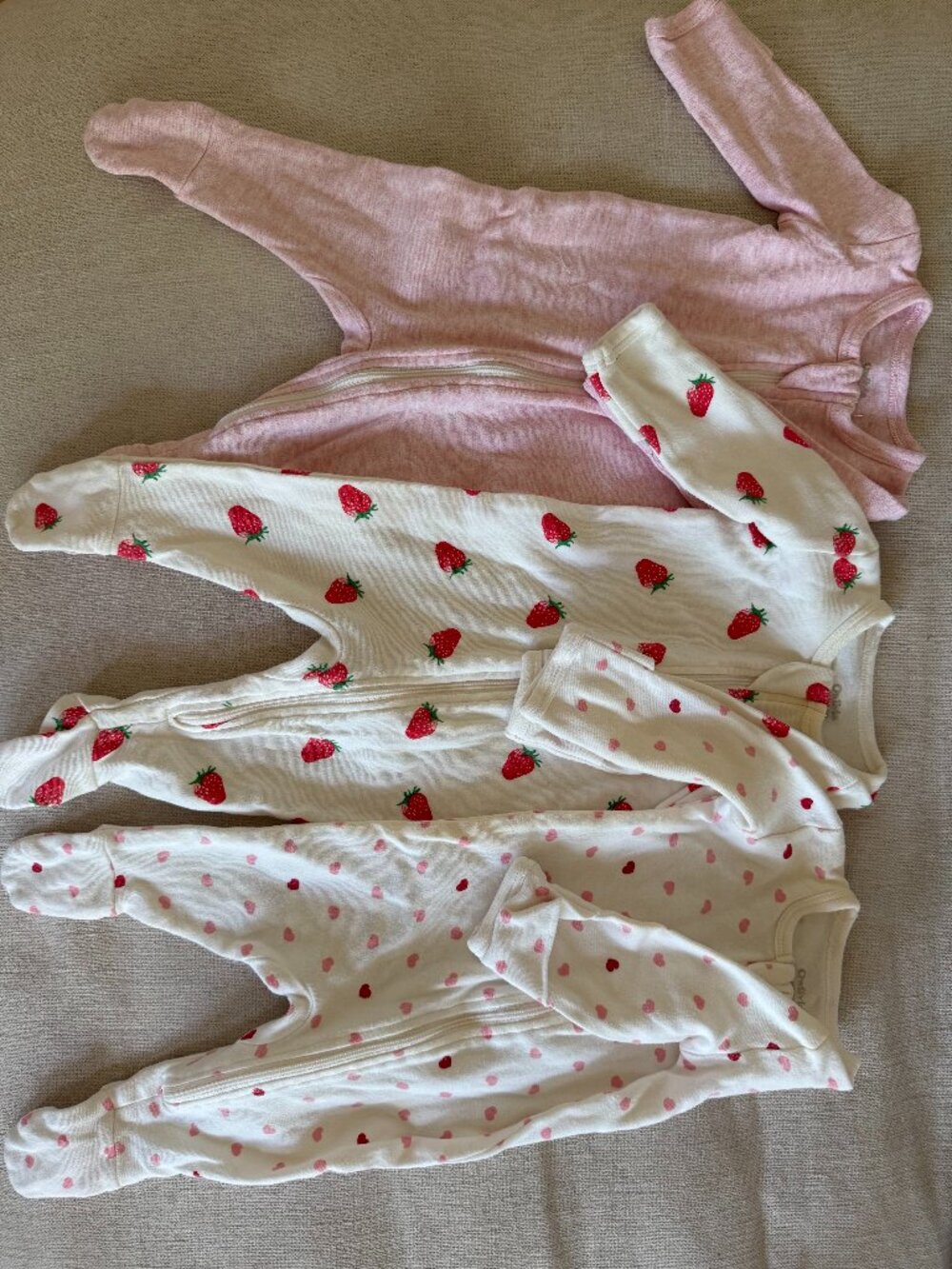 3 Owlivia Zipper Footed One-Pieces